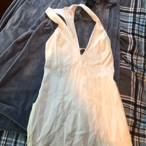 white dress with cut outs